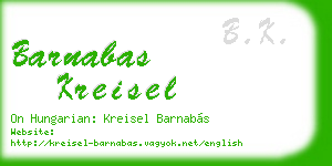 barnabas kreisel business card