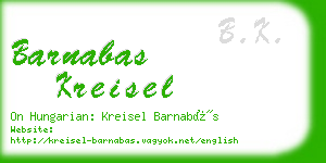 barnabas kreisel business card